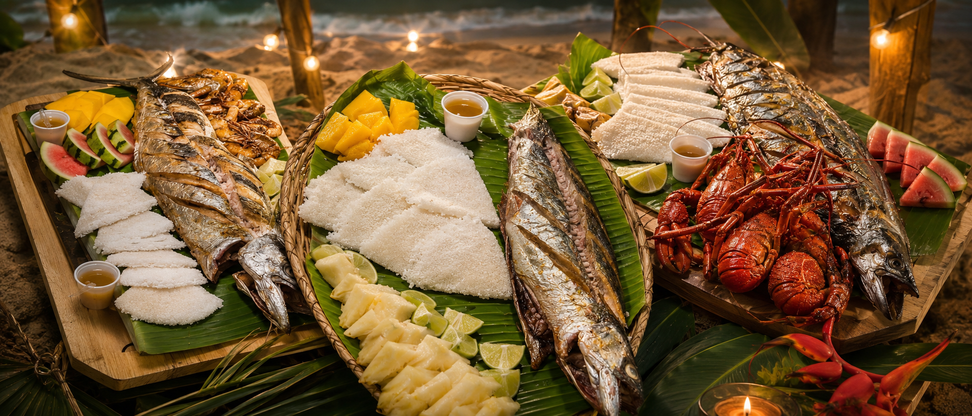 Experiência gastronômica na praia